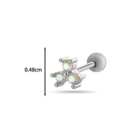 Ear Cartilage Rings & Studs Fashion Geometric Copper Plating Artificial Gemstones sku image 16