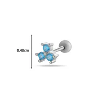 Ear Cartilage Rings & Studs Fashion Geometric Copper Plating Artificial Gemstones sku image 13