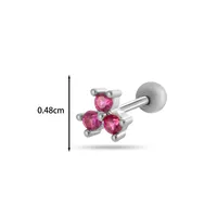Ear Cartilage Rings & Studs Fashion Geometric Copper Plating Artificial Gemstones sku image 15