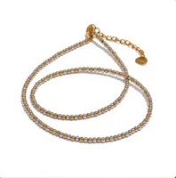 Wholesale Jewelry Casual Elegant Luxurious Round 302 Stainless Steel Necklace sku image 3