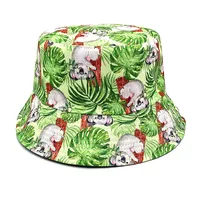 Unisex Retro Animal Tree Printing Wide Eaves Bucket Hat sku image 1