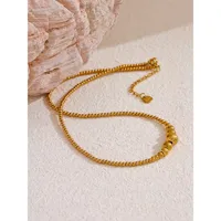 Wholesale Jewelry Casual Elegant Luxurious Round 302 Stainless Steel Necklace sku image 1