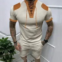 Men's Color Block Simple Style Turndown Short Sleeve Regular Fit Men's Sets main image 3