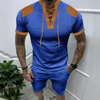 Men's Color Block Simple Style Turndown Short Sleeve Regular Fit Men's Sets main image 4