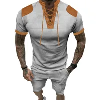 Men's Color Block Simple Style Turndown Short Sleeve Regular Fit Men's Sets main image 5