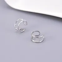 1 Pair Simple Style Classic Style Solid Color Plating 304 Stainless Steel Titanium Steel 18K Gold Plated Ear Cuffs main image 1