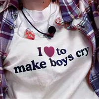 Women's T-shirt Half Sleeve T-Shirts Streetwear Letter Heart Shape main image 5