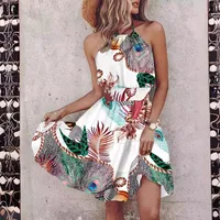 Women's Regular Dress Vacation Halter Neck Sleeveless Printing Knee-Length Holiday Beach main image 2