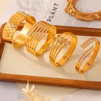 Casual Simple Style Hexagon Round Titanium Steel 18K Gold Plated Rhinestones Bangle In Bulk main image 5