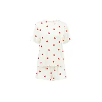 Home Sleeping Women's Sweet Heart Shape Polyester Shorts Sets Pajama Sets main image 4