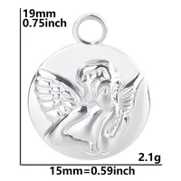 1 Piece 304 Stainless Steel Angel Pendant sku image 1