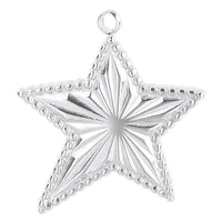 1 Piece 18 * 20mm Hole 1~1.9mm 304 Stainless Steel 18K Gold Plated Pentagram Polished Pendant sku image 1