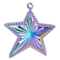 1 Piece 18 * 20mm Hole 1~1.9mm 304 Stainless Steel 18K Gold Plated Pentagram Polished Pendant sku image 2