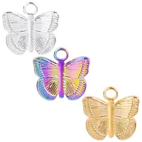 1 Piece 304 Stainless Steel Butterfly Pendant main image 2