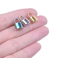 1 Piece 304 Stainless Steel Lock Pendant main image 5