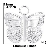 1 Piece 304 Stainless Steel Butterfly Pendant sku image 1