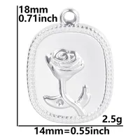 304 Stainless Steel Simple Style Classic Style Plating Flower Jewelry Accessories sku image 2