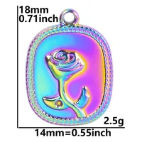 304 Stainless Steel Simple Style Classic Style Plating Flower Jewelry Accessories sku image 3