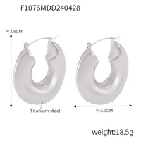 1 Pair Casual Simple Style U Shape Lines Plating 304 Stainless Steel 18K Gold Plated Ear Studs sku image 1
