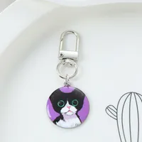 Elegant Cute Simple Style Animal Round Alloy Keychain main image 7