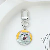 Elegant Cute Simple Style Animal Round Alloy Keychain main image 6
