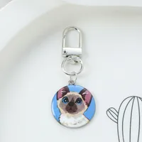 Elegant Cute Simple Style Animal Round Alloy Keychain main image 5
