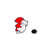 Cartoon Style Cute Simple Style Heart Shape Cat Alloy Enamel Plating Unisex Brooches Collar Pin sku image 4