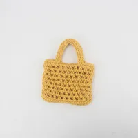 Unisex Cotton Grid Streetwear Open Square Bag sku image 3