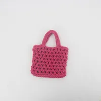Unisex Cotton Grid Streetwear Open Square Bag sku image 1