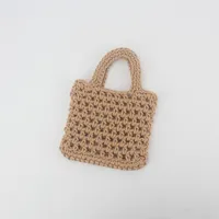 Unisex Cotton Grid Streetwear Open Square Bag sku image 2