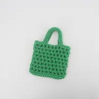 Unisex Cotton Grid Streetwear Open Square Bag sku image 7