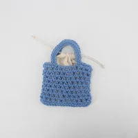 Unisex Cotton Grid Streetwear Open Square Bag sku image 10