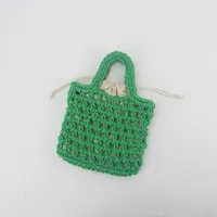 Unisex Cotton Grid Streetwear Open Square Bag sku image 14