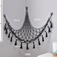 Casual Simple Style Solid Color Grid Cotton Tapestry Wall Art sku image 19