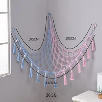 Casual Simple Style Solid Color Grid Cotton Tapestry Wall Art sku image 20