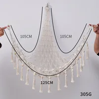 Casual Simple Style Solid Color Grid Cotton Tapestry Wall Art sku image 1