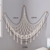 Casual Simple Style Solid Color Grid Cotton Tapestry Wall Art sku image 10