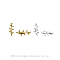 1 Pair 925 Sterling Silver Leaf Ear Clips main image 8