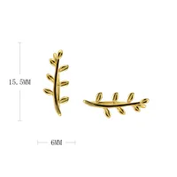 1 Pair 925 Sterling Silver Leaf Ear Clips main image 6