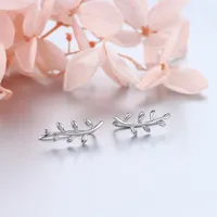 1 Pair 925 Sterling Silver Leaf Ear Clips main image 1