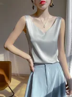 Women's Vest Tank Tops Backless Sexy Solid Color main image 1