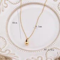 201 Stainless Steel 304 Stainless Steel 18K Gold Plated Simple Style Solid Color Pendant Necklace main image 9