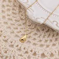 201 Stainless Steel 304 Stainless Steel 18K Gold Plated Simple Style Solid Color Pendant Necklace main image 1
