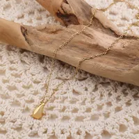 201 Stainless Steel 304 Stainless Steel 18K Gold Plated Simple Style Solid Color Pendant Necklace main image 3
