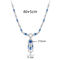 925 Sterling Silver 925 Sterling Silver Lab-grown Gemstone Lab-grown Gemstone Diamond Geometric Pendant Necklace main image 4