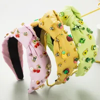 Women's Cute Sweet Fruit Alloy Glass Inlay Glass Hair Band main image 1