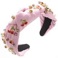 Women's Cute Sweet Fruit Alloy Glass Inlay Glass Hair Band sku image 1