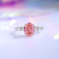 925 Sterling Silver Zircon Oval Rings main image 3