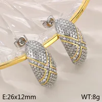 1 Pair Simple Style Solid Color Plating 304 Stainless Steel 18K Gold Plated Ear Studs sku image 2