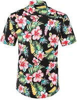 Men's Flower Watermelon Banana British Style Turndown Short Sleeve Slim Men's Tops sku image 3